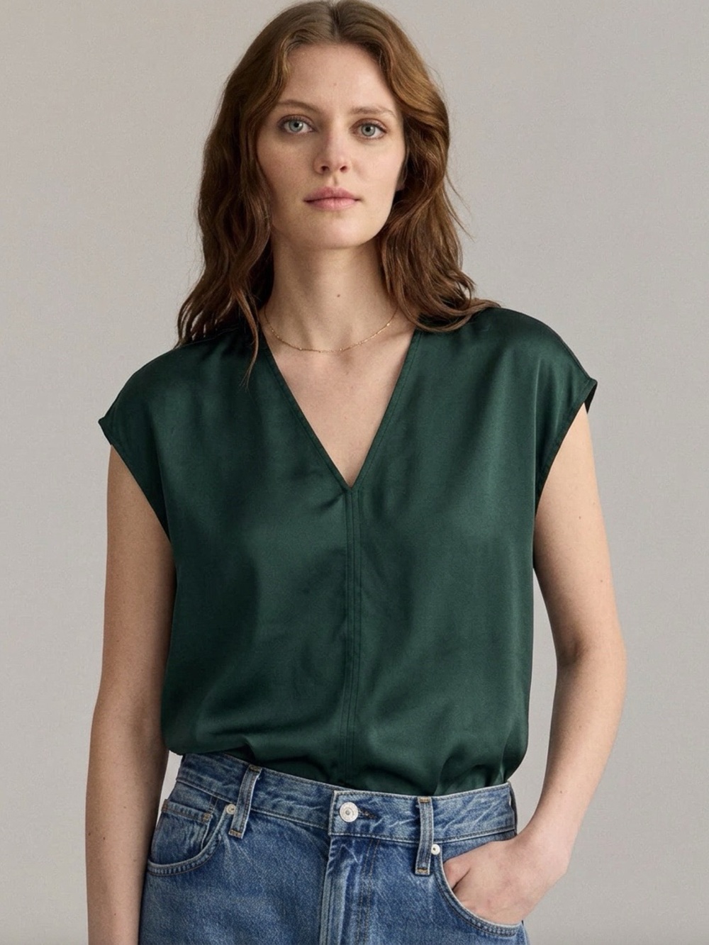 Billy Reid Silk Blouse Green